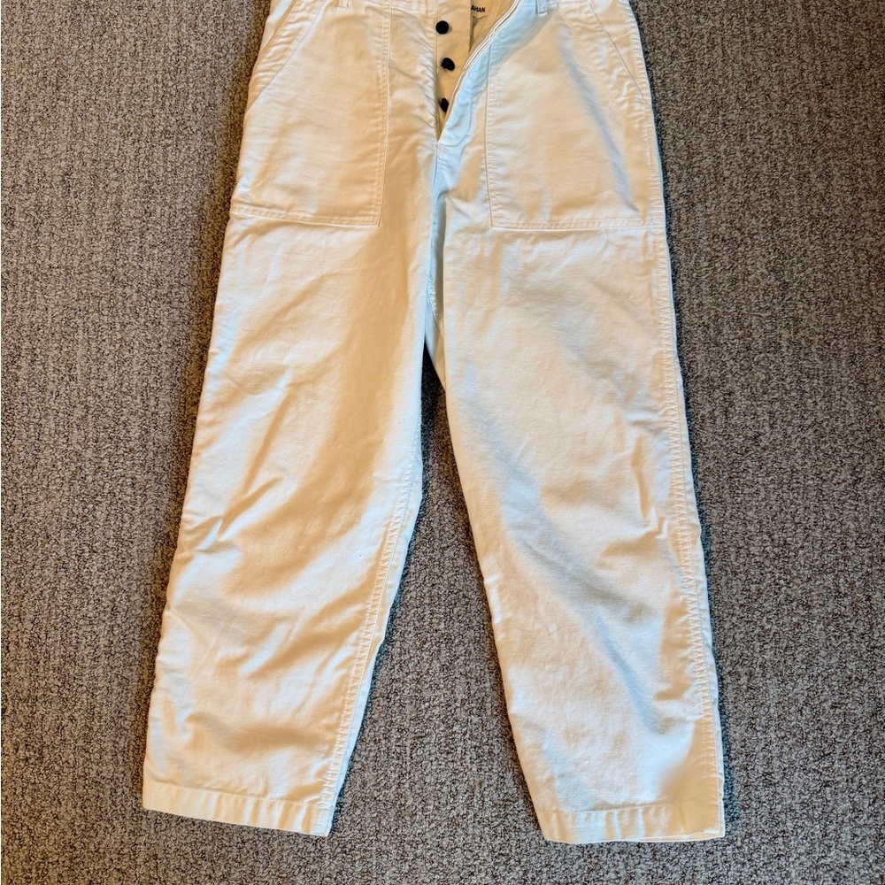 Caron Callahan Women’s White Cotton Pants, L